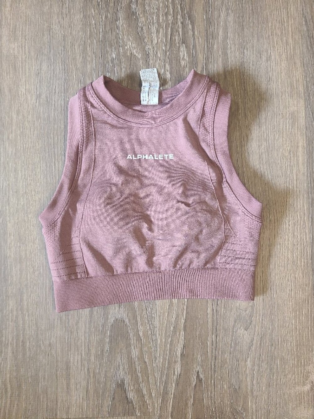 Alphalete Ozone Crop Sports Bra Mauve Pink Purple - Size Small
